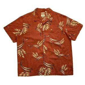 Solitude Hawaiian Shirt Mens XL Button Up Washable Silk Floral Beach Summer NEW‎